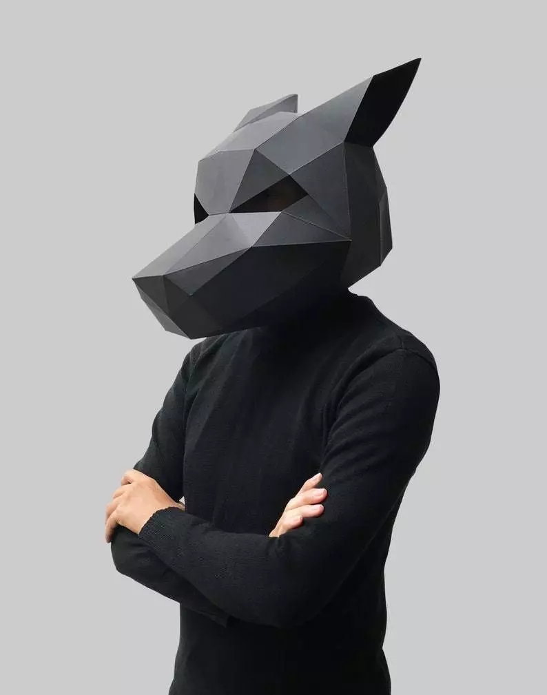 WOLF MASK for 3D PRINT 3D print model