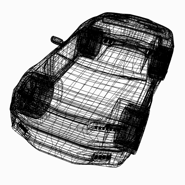 Stylish muscle car concept 3D model_8