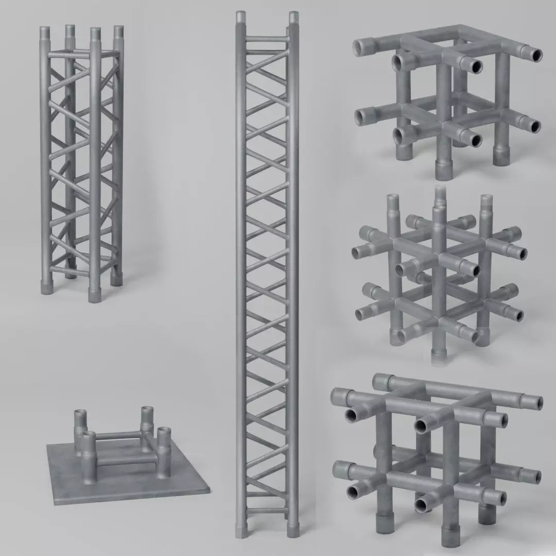 Metal truss set 3D model