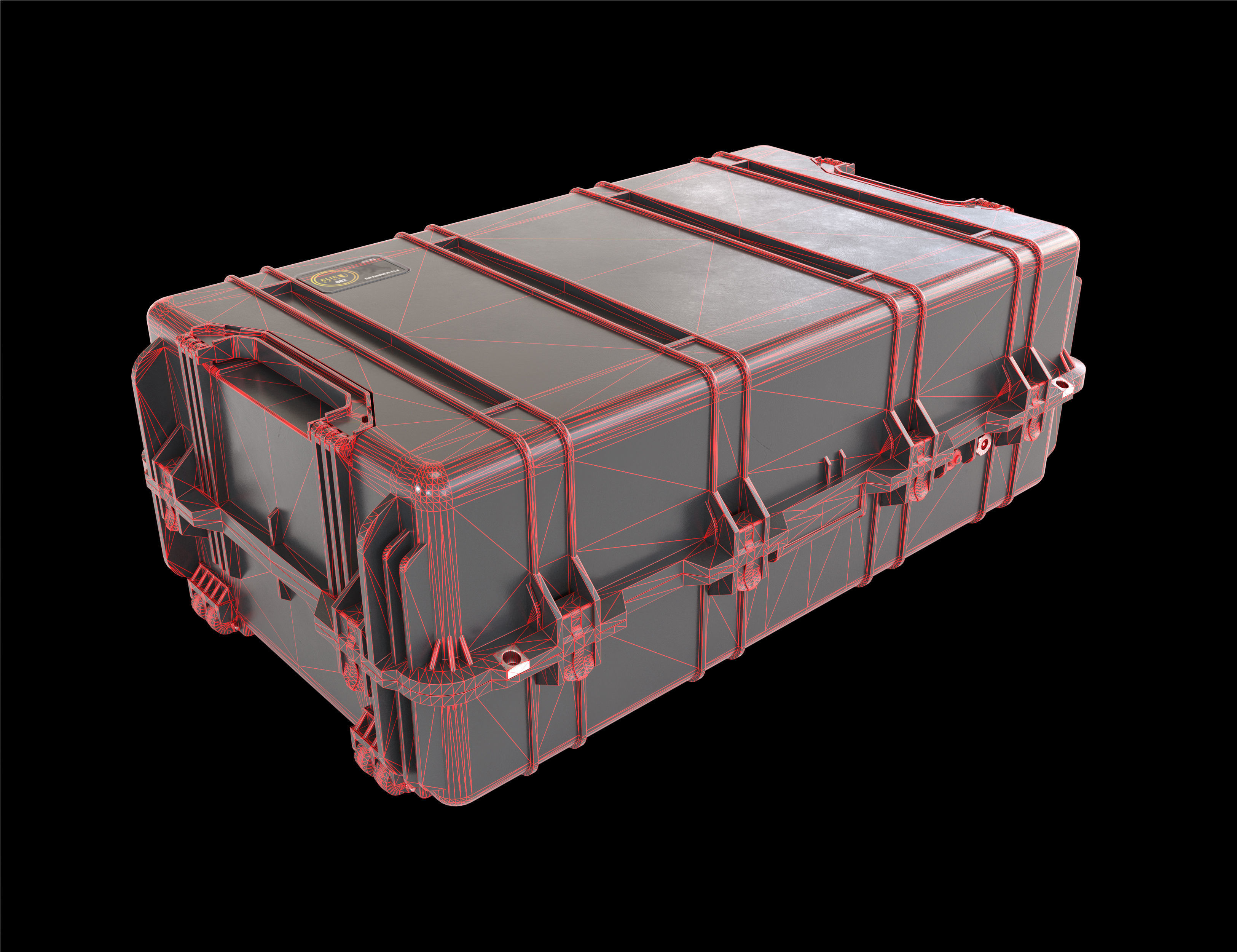 Weapon case Peli 1780 Low-poly 3D model_16