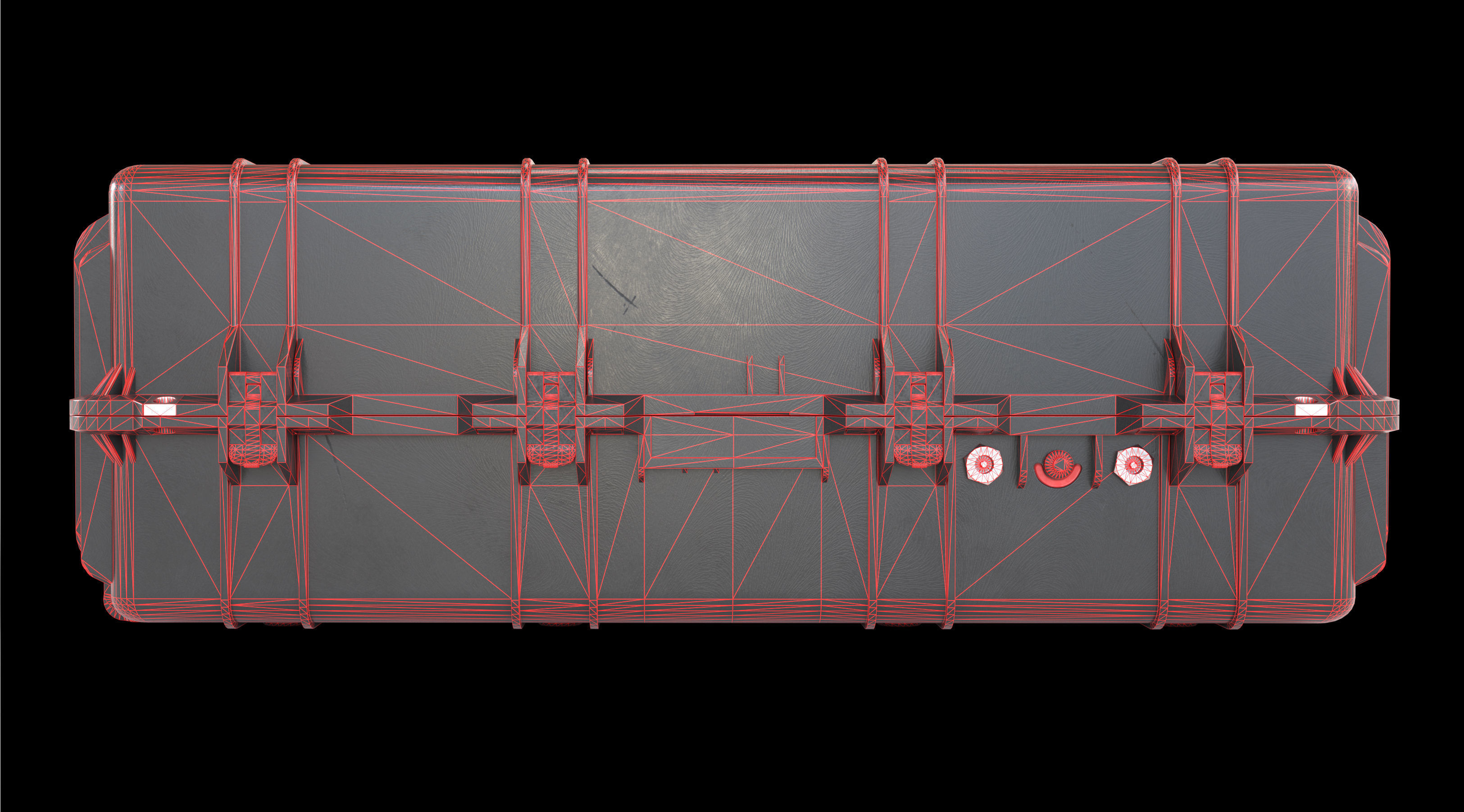 Weapon case Peli 1780 Low-poly 3D model_11