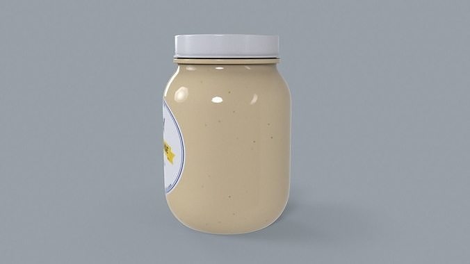 Soy Based Mayonnaise Low-poly 3D model 2