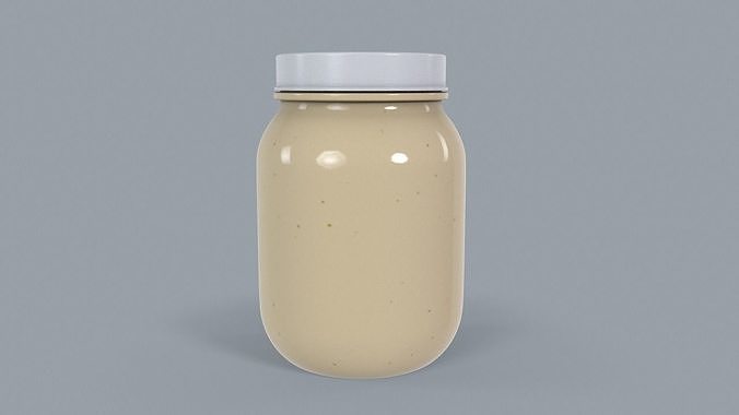 Soy Based Mayonnaise Low-poly 3D model 3