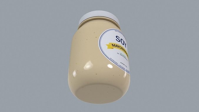 Soy Based Mayonnaise Low-poly 3D model 5