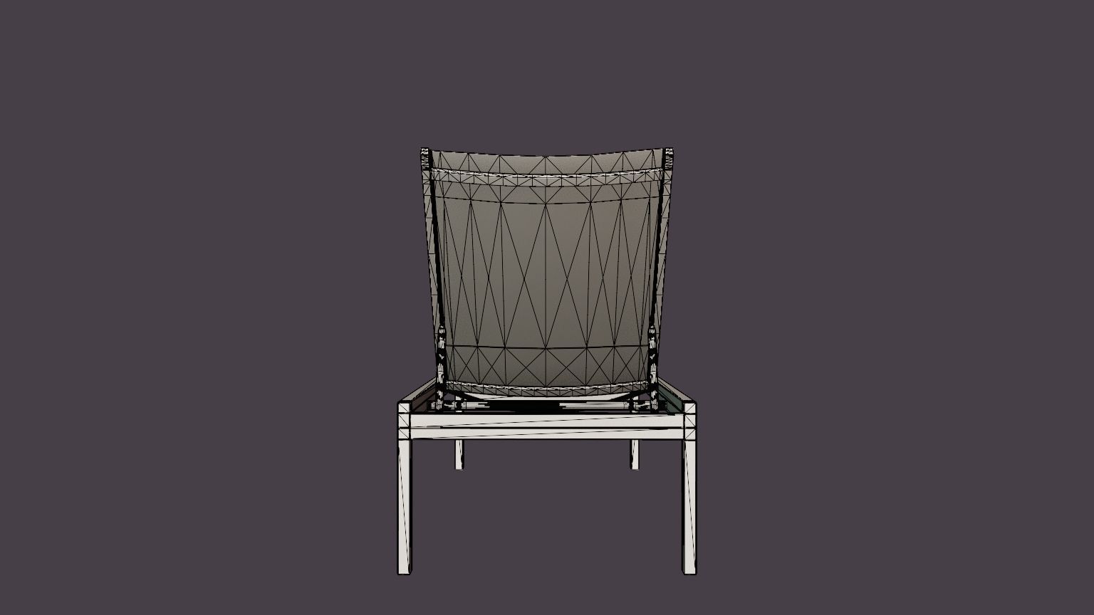 Vegas lounge bed Low-poly 3D model_5