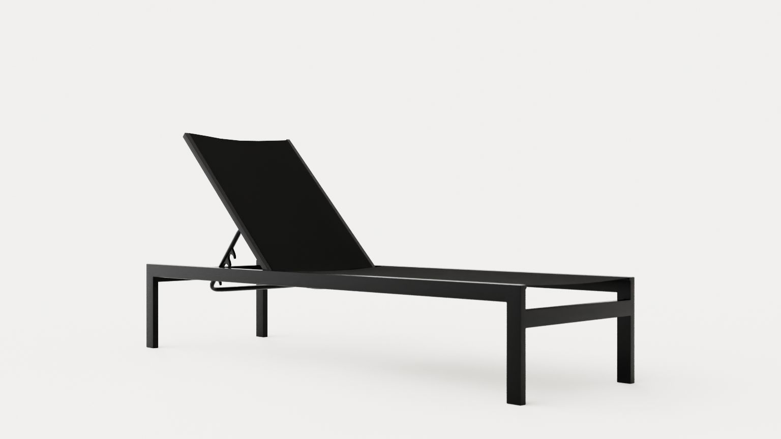 Vegas lounge bed Low-poly 3D model_1