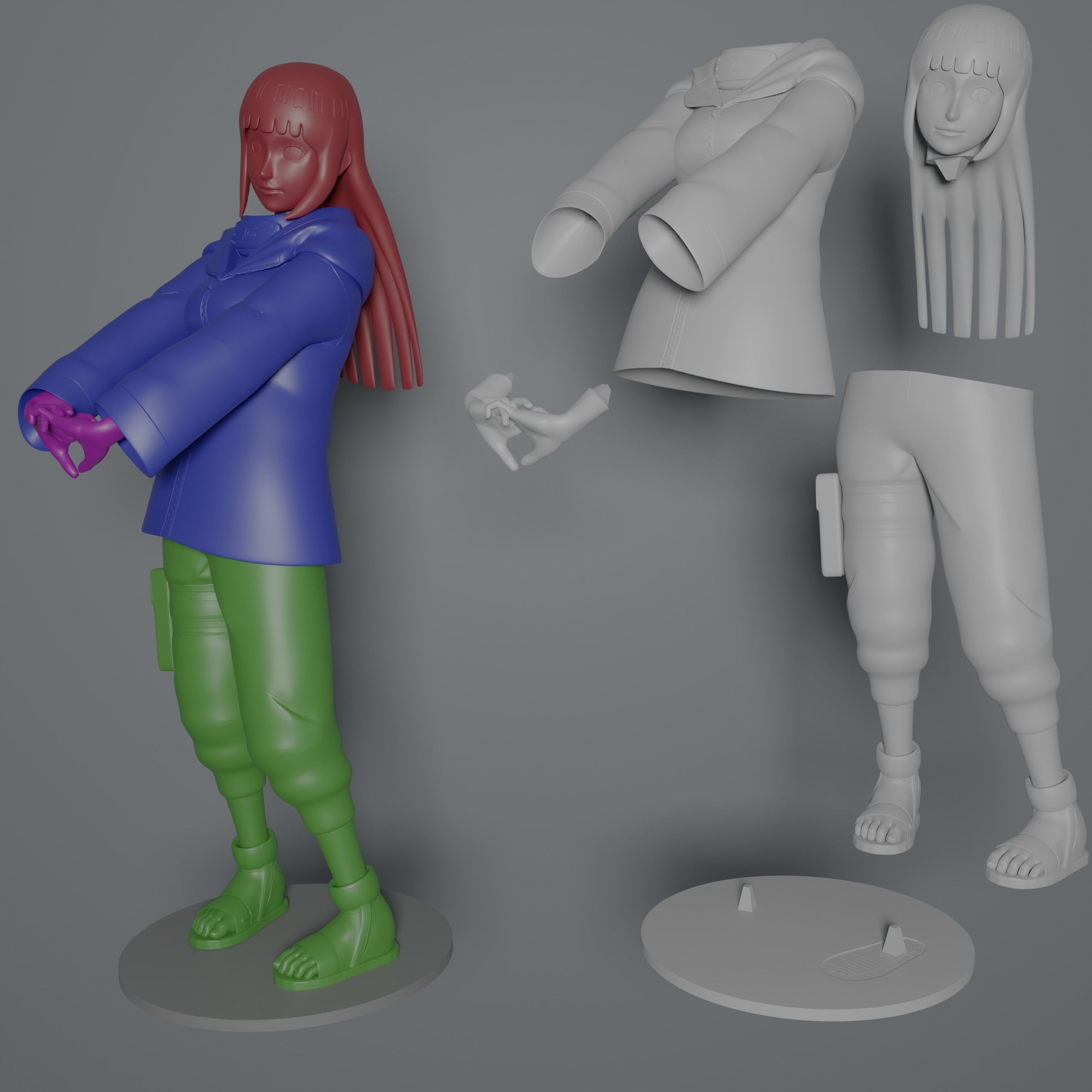 Hinata Hyuga Shippuden 3D print model_12