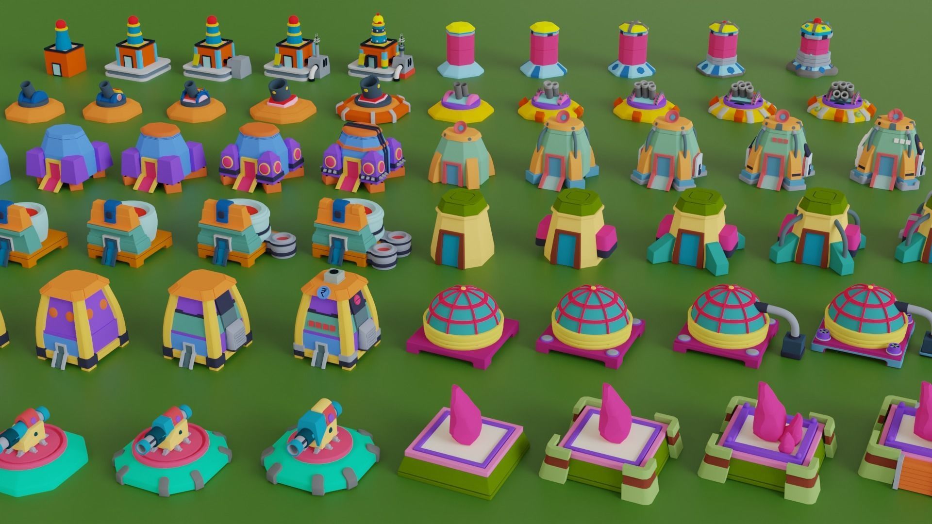 Isometric Pack Low poly - Game Asset 3D model 3D model_5