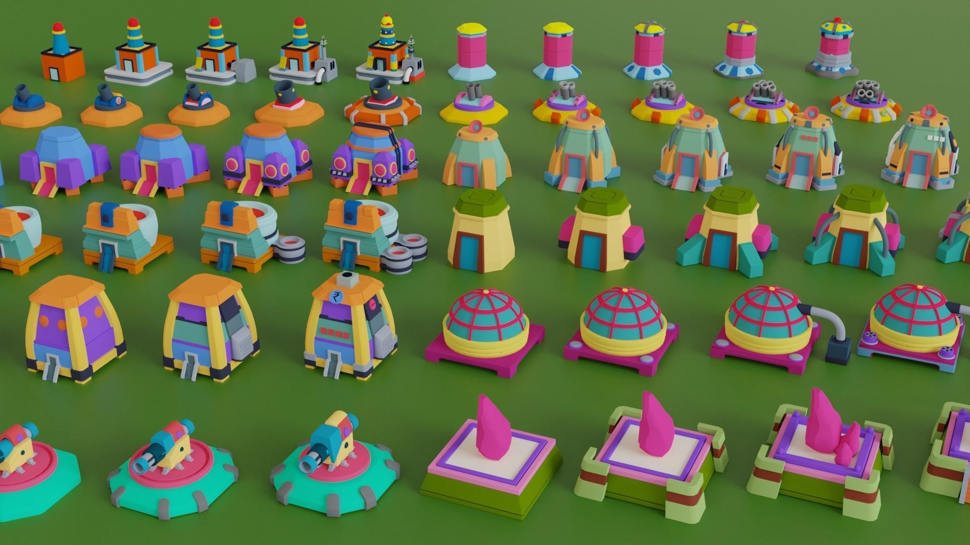 Isometric Pack Low poly - Game Asset 3D model 3D model_2