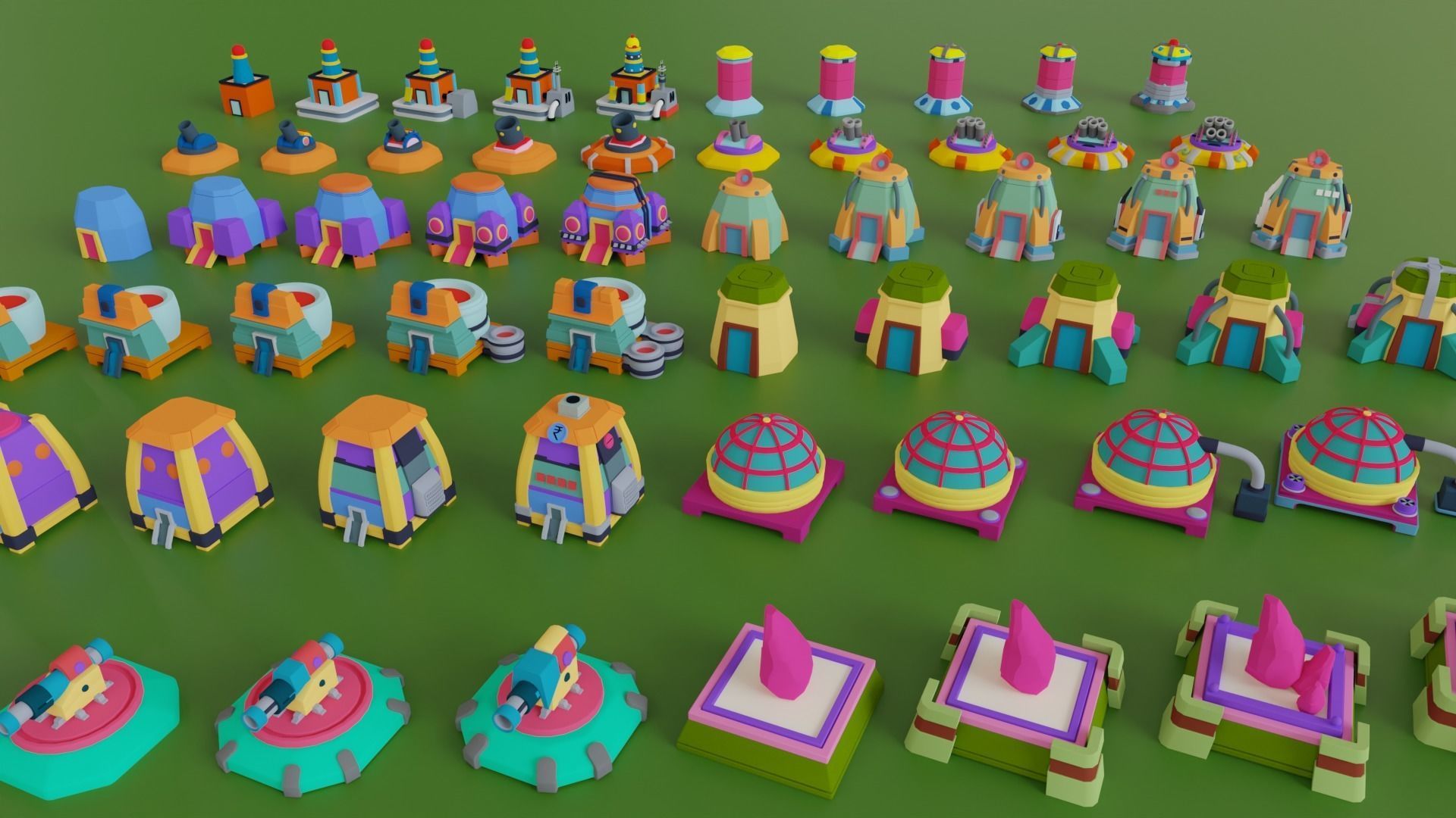 Isometric Pack Low poly - Game Asset 3D model 3D model_3