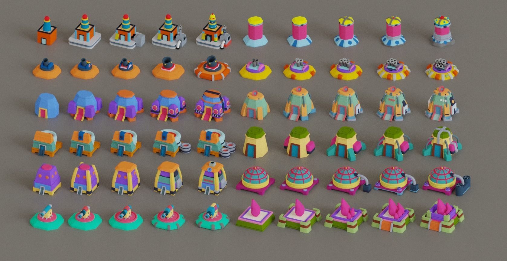 Isometric Pack Low poly - Game Asset 3D model 3D model_1