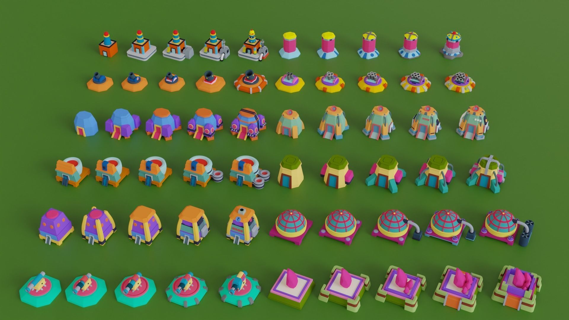 Isometric Pack Low poly - Game Asset 3D model 3D model_4