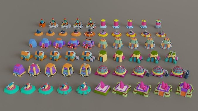 Isometric Pack Low poly - Game Asset 3D model 3D model