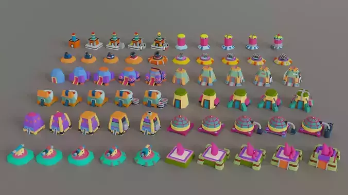 Isometric Pack Low poly - Game Asset 3D model