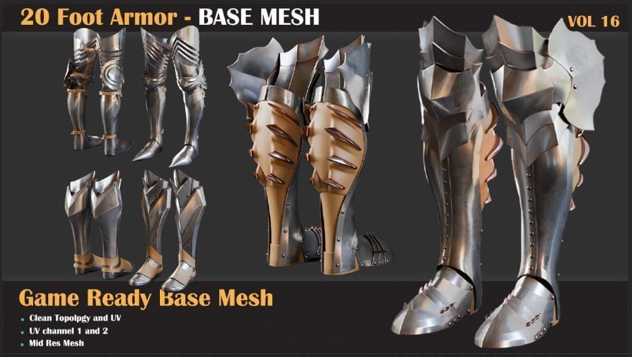  20 Foot Armor BASE MESH - VOL 16 3D model_7