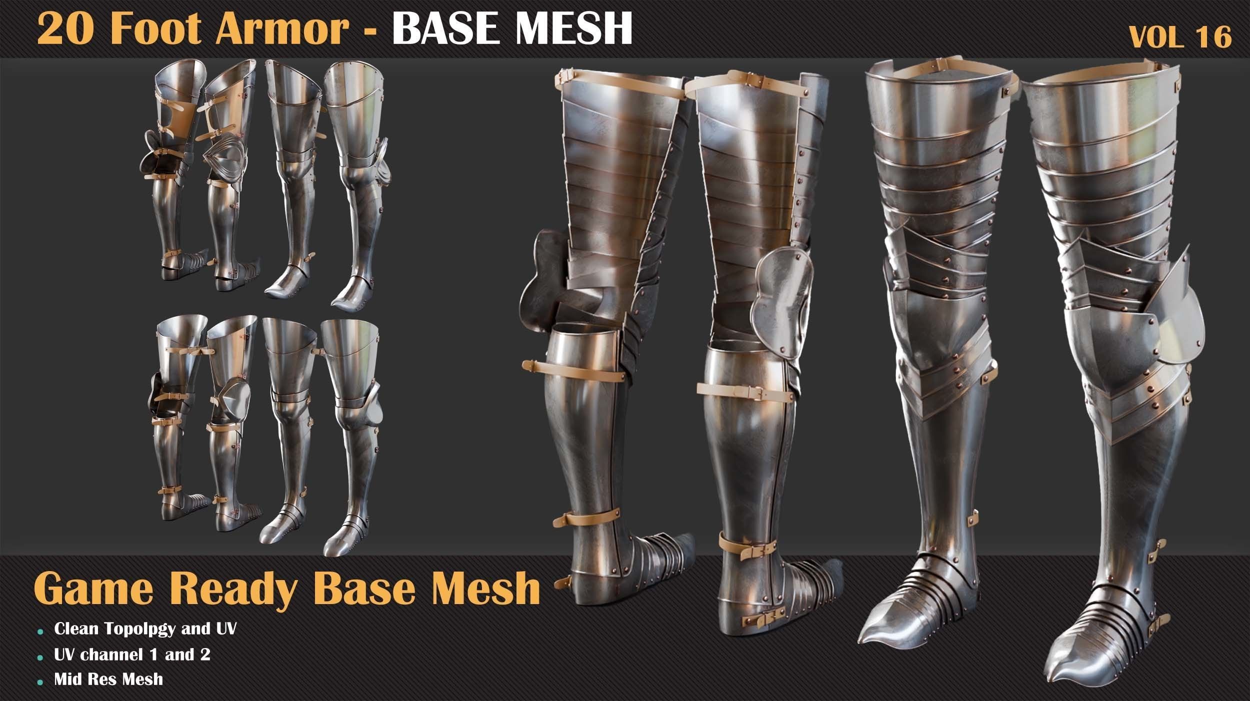  20 Foot Armor BASE MESH - VOL 16 3D model_5