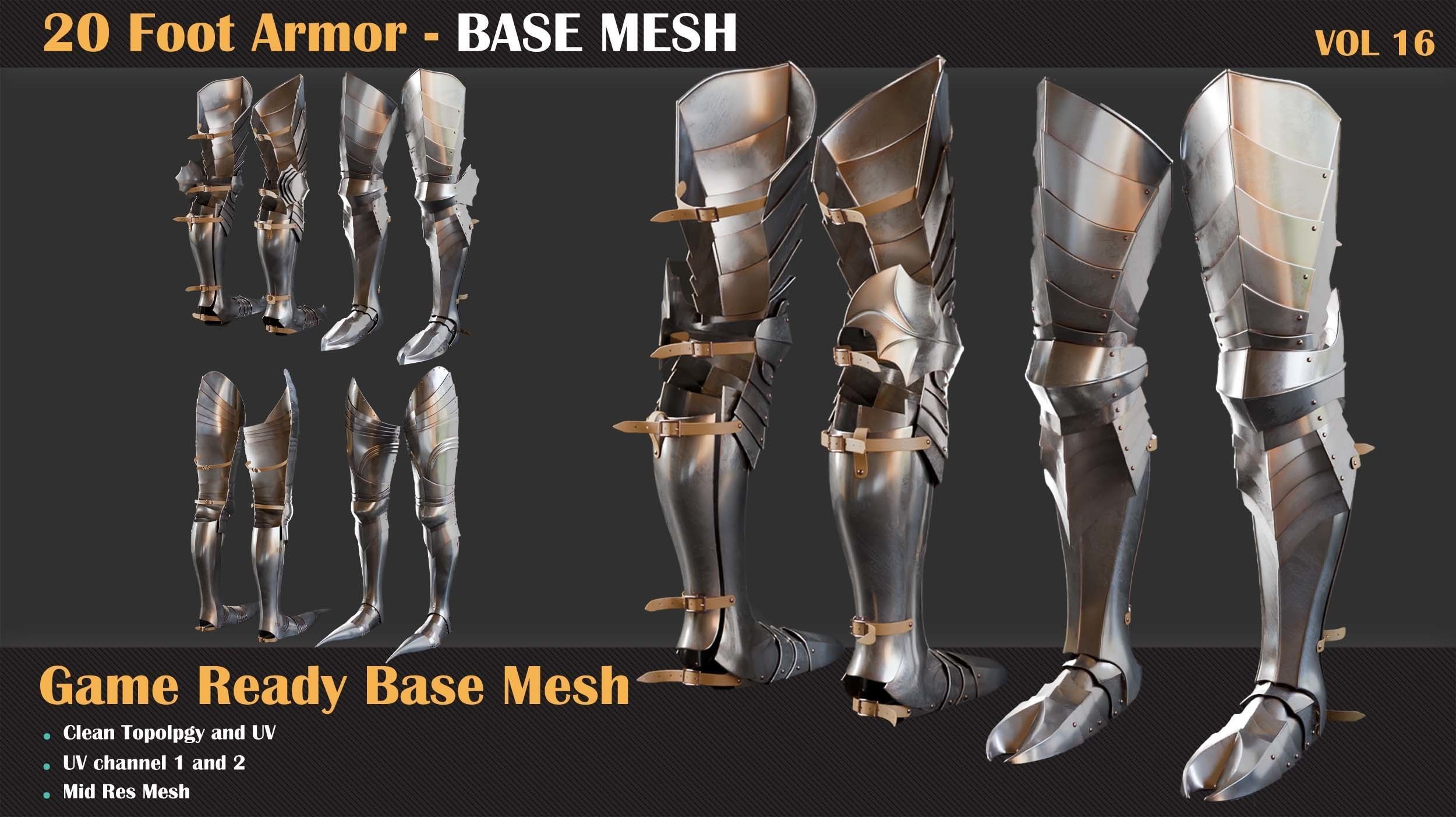  20 Foot Armor BASE MESH - VOL 16 3D model_3