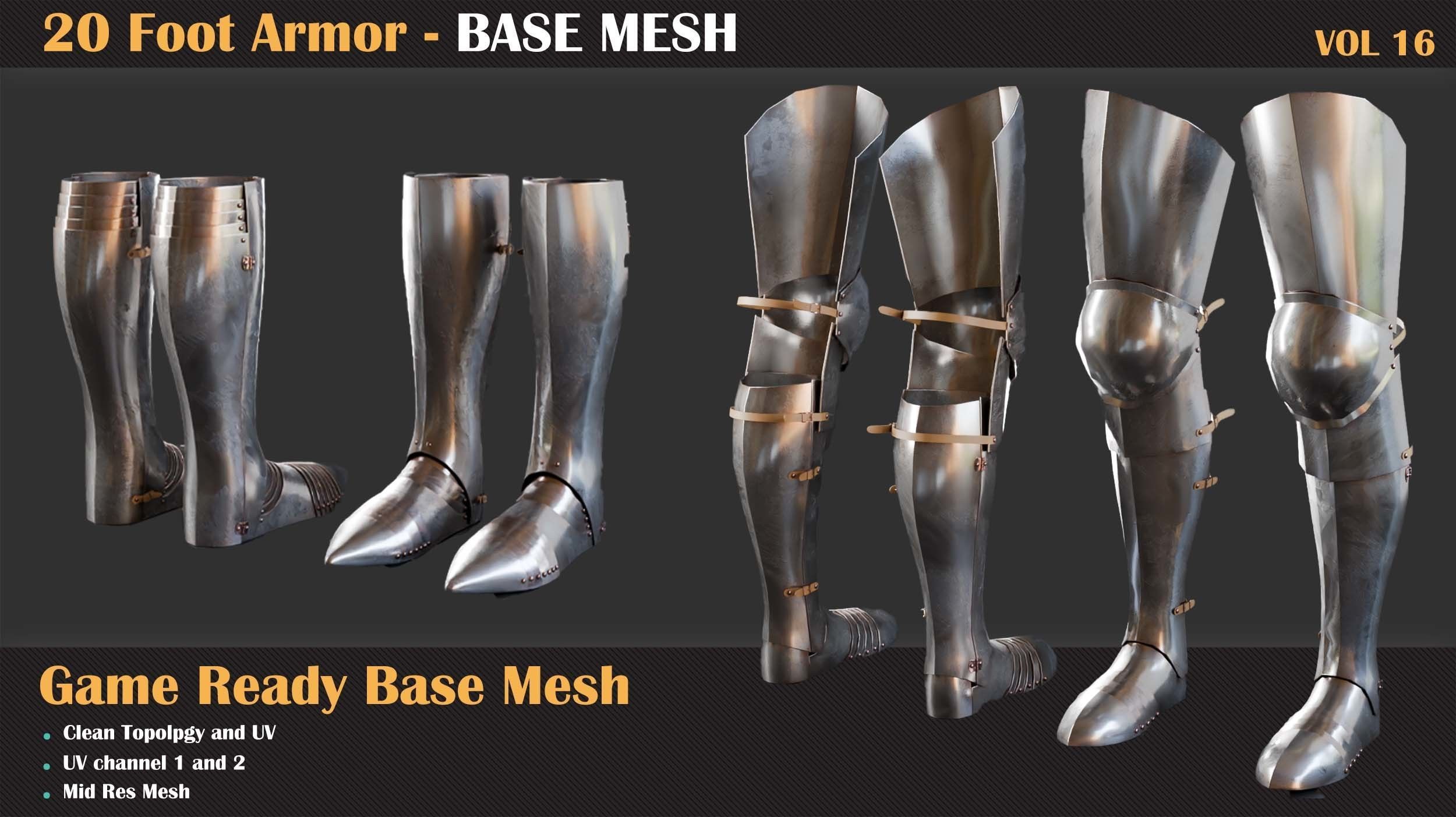  20 Foot Armor BASE MESH - VOL 16 3D model_2
