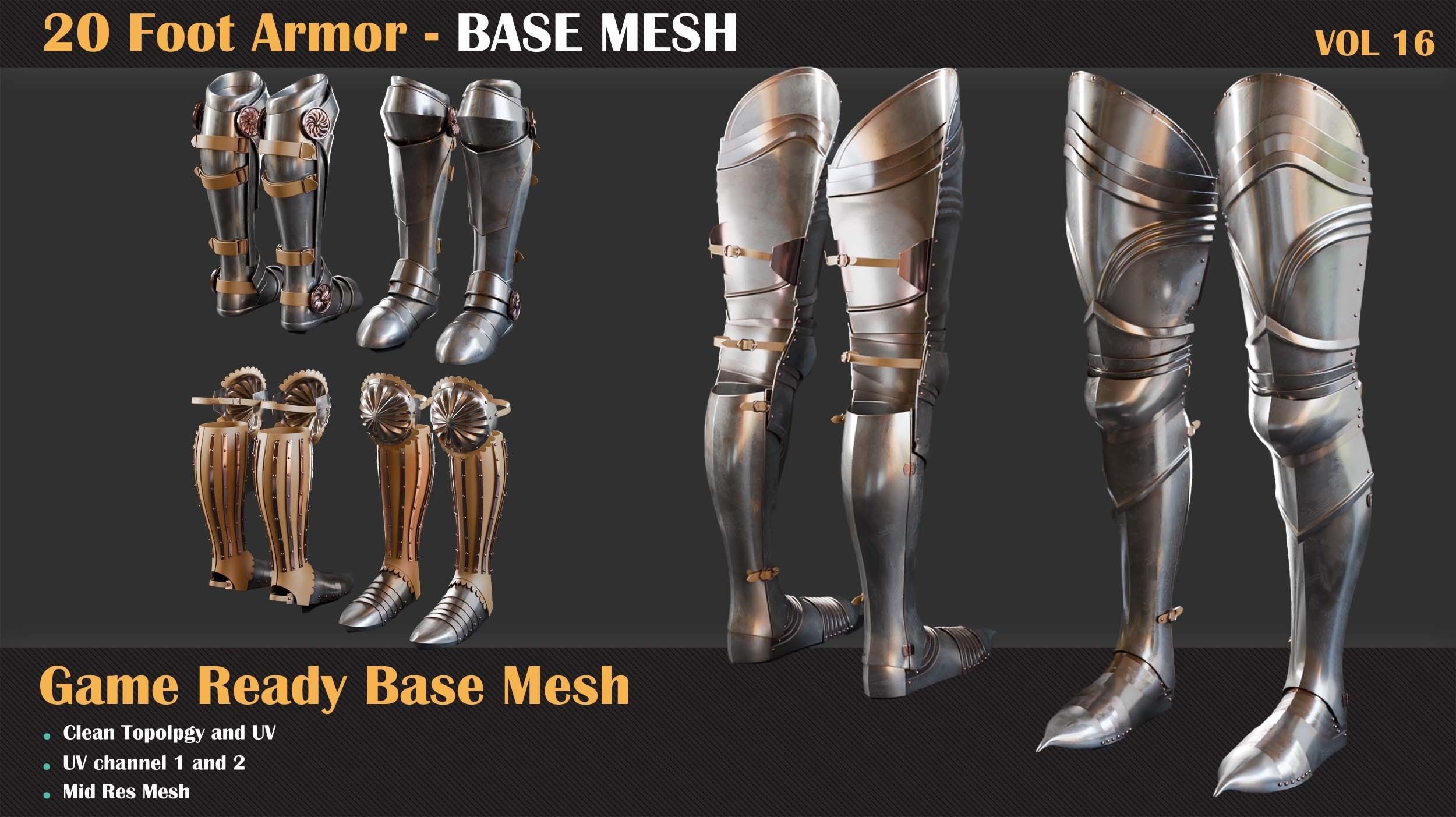  20 Foot Armor BASE MESH - VOL 16 3D model_6