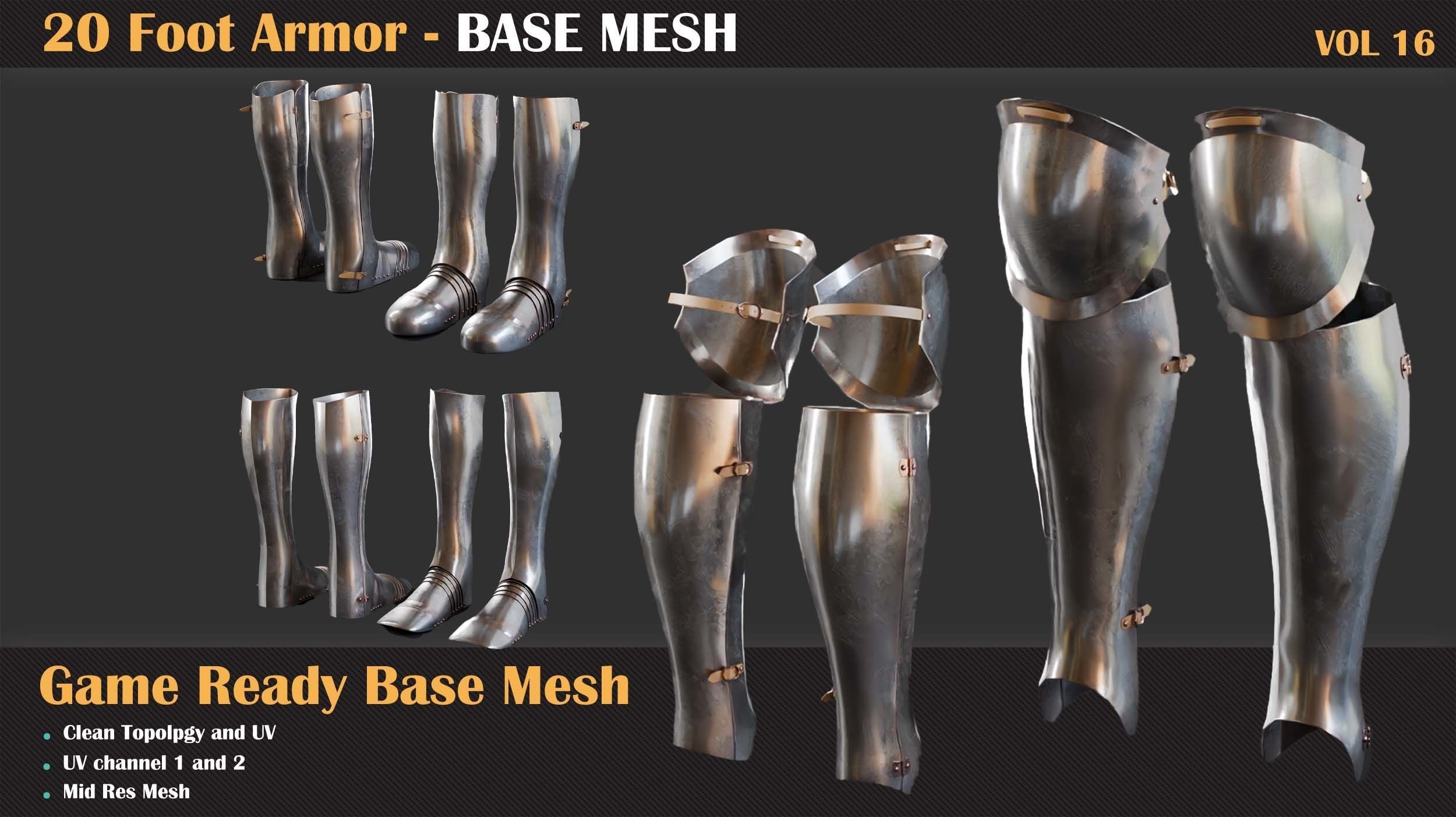  20 Foot Armor BASE MESH - VOL 16 3D model_1