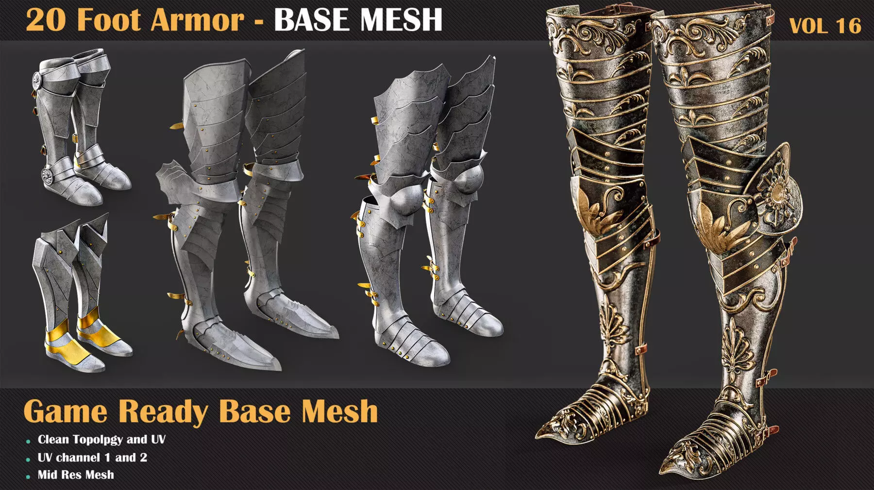  20 Foot Armor BASE MESH - VOL 16 3D model_0