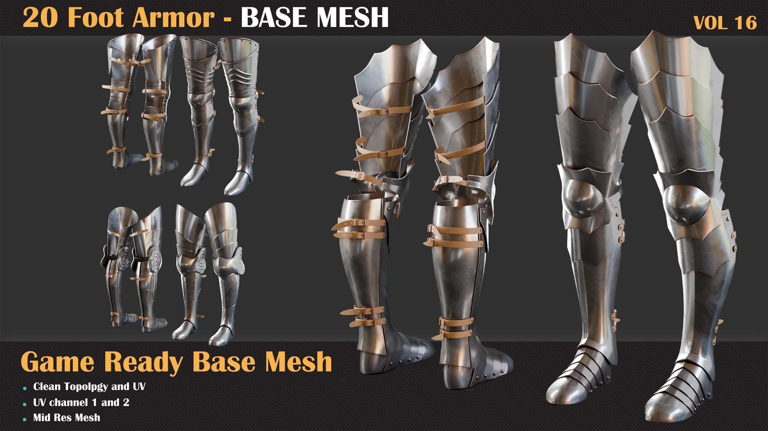  20 Foot Armor BASE MESH - VOL 16 3D model_4