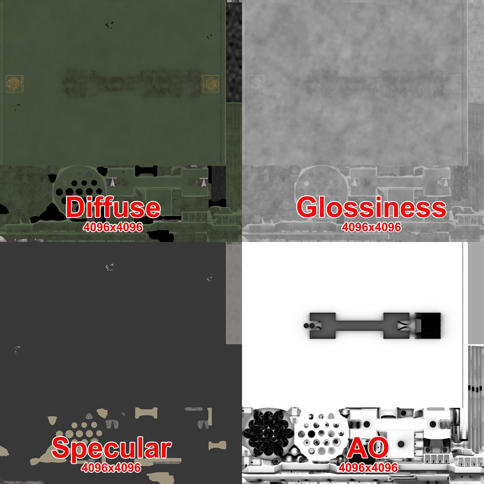 Rocket Launcher FZ225 With Missiles Low-poly 3D model_20