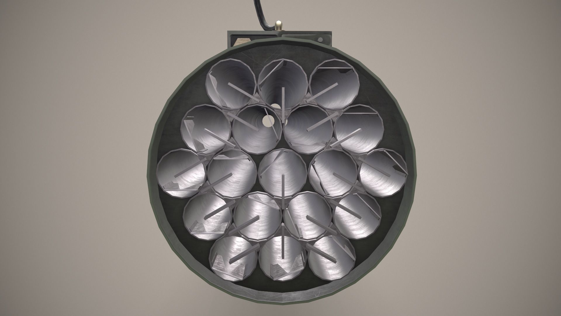 Rocket Launcher FZ225 With Missiles Low-poly 3D model_5