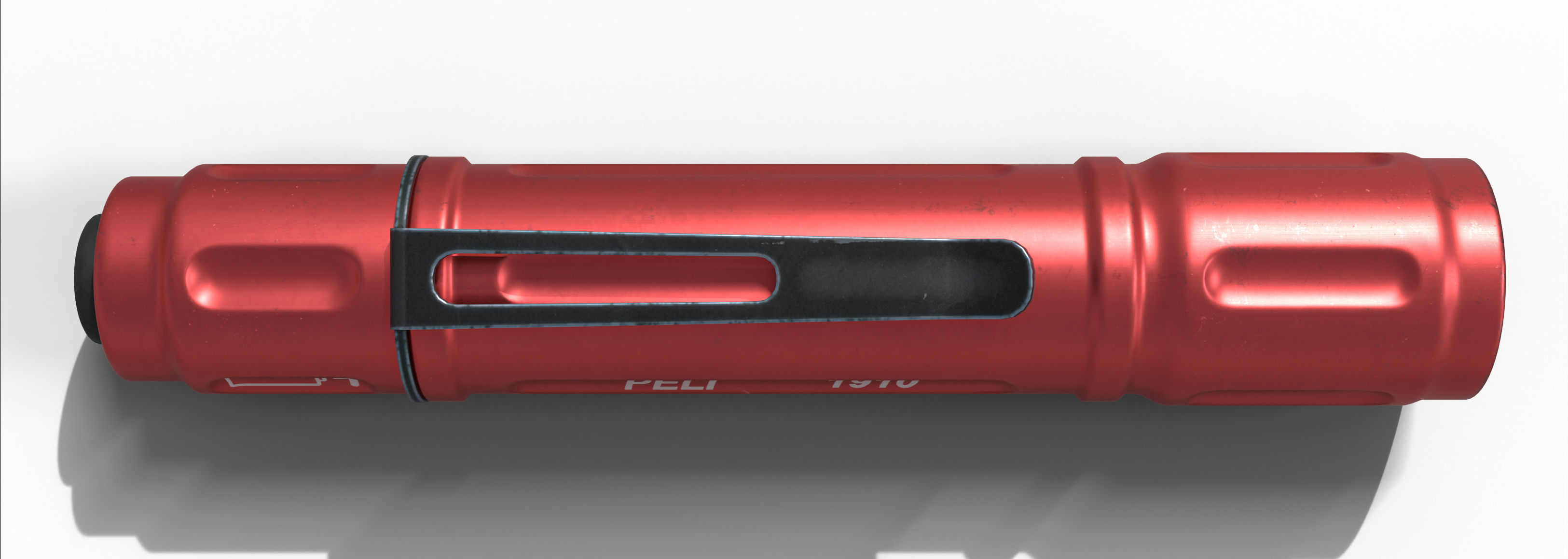 Flashlight peli 1910 Low-poly 3D model_6