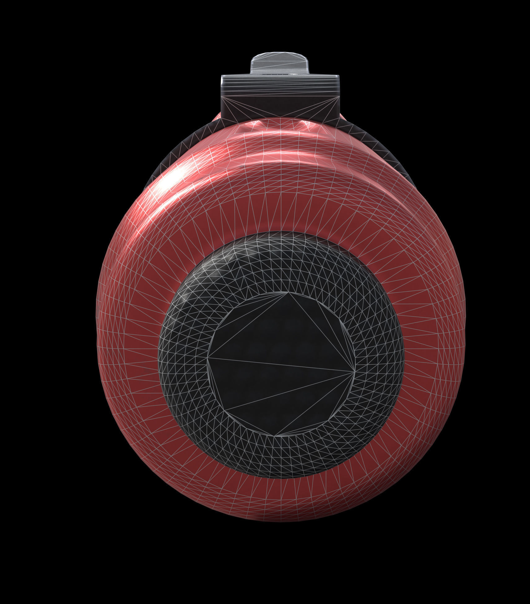 Flashlight peli 1910 Low-poly 3D model_9