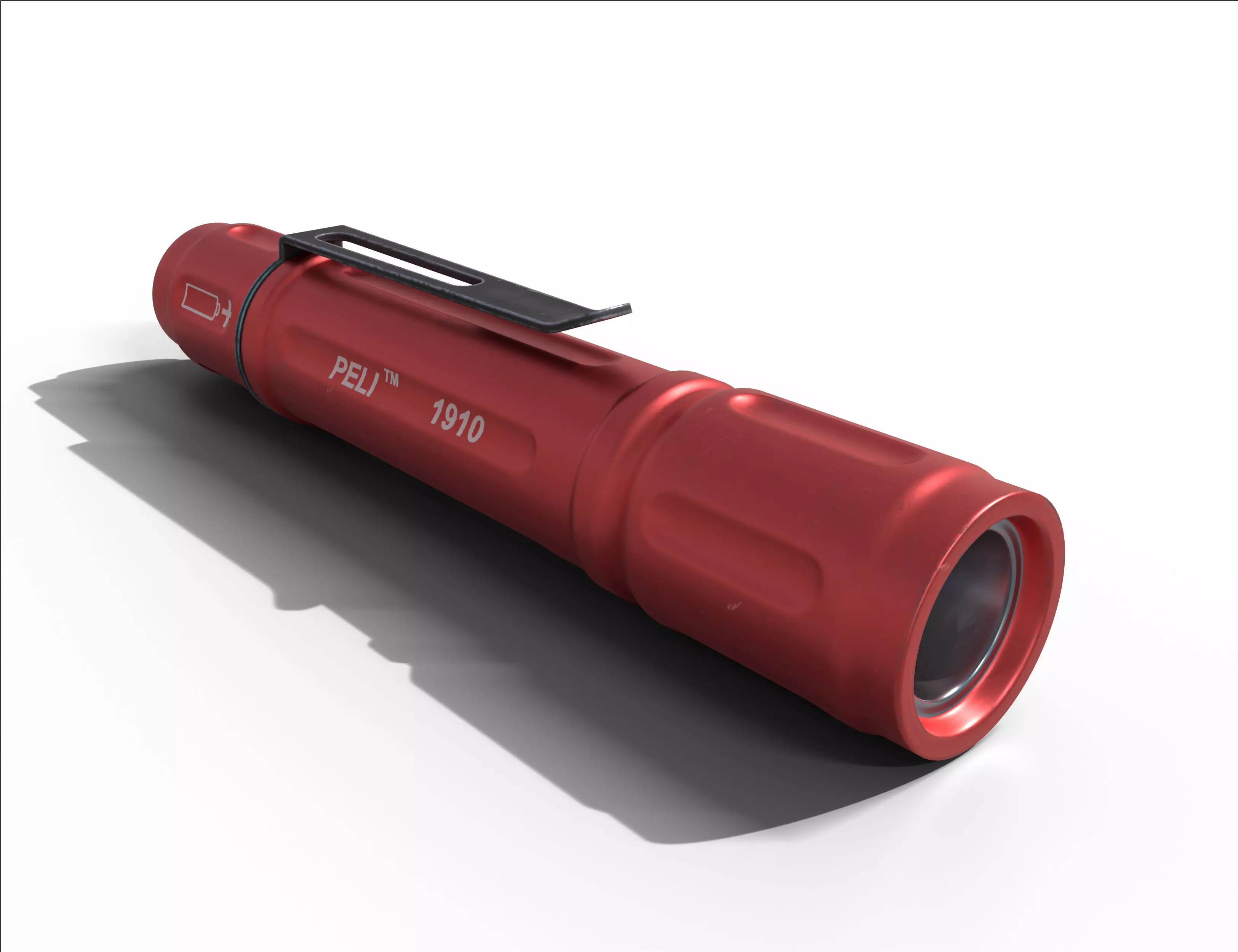 Flashlight peli 1910 Low-poly 3D model_0