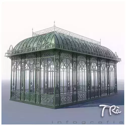 GREENHOUSE ornate gazebo 3D model