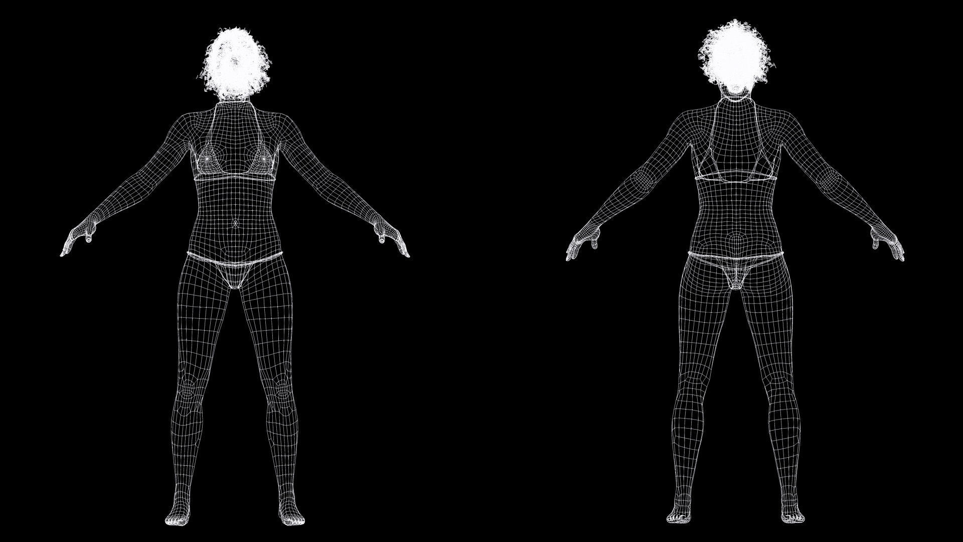 Jacqueline - Realistic Woman Scanned Female Clean Low-poly 3D model_10