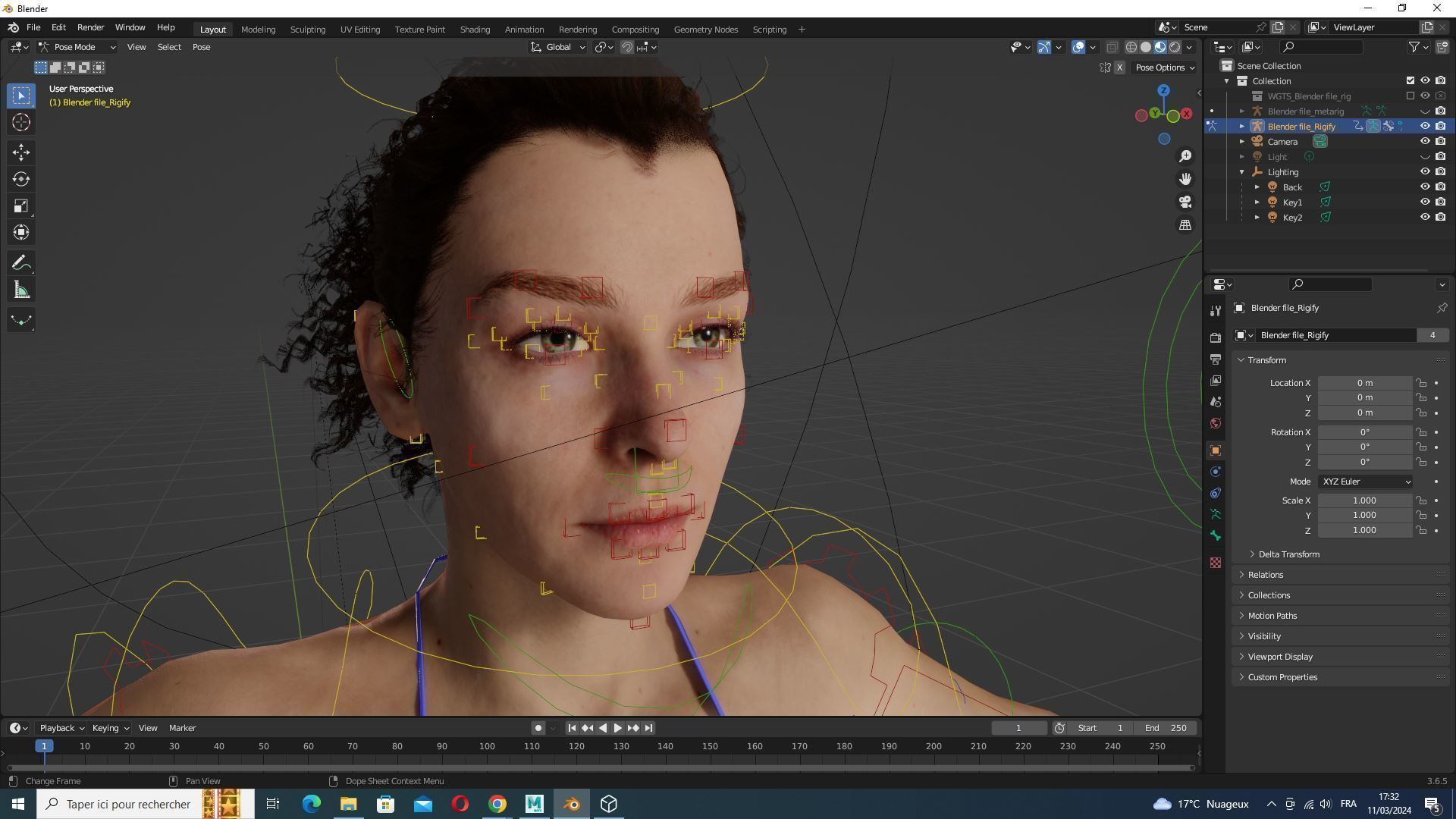 Jacqueline - Realistic Woman Scanned Female Clean Low-poly 3D model_20