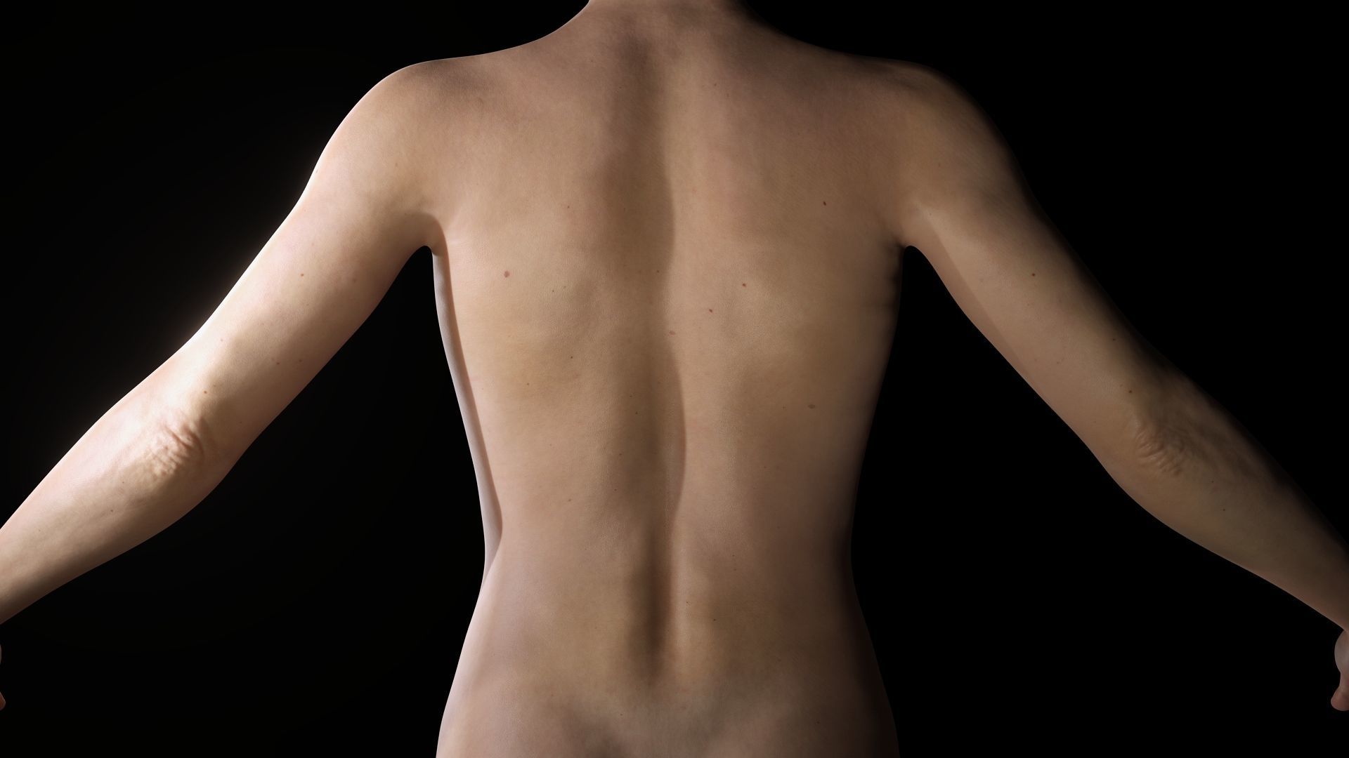 Jacqueline - Realistic Woman Scanned Female Clean Low-poly 3D model_17