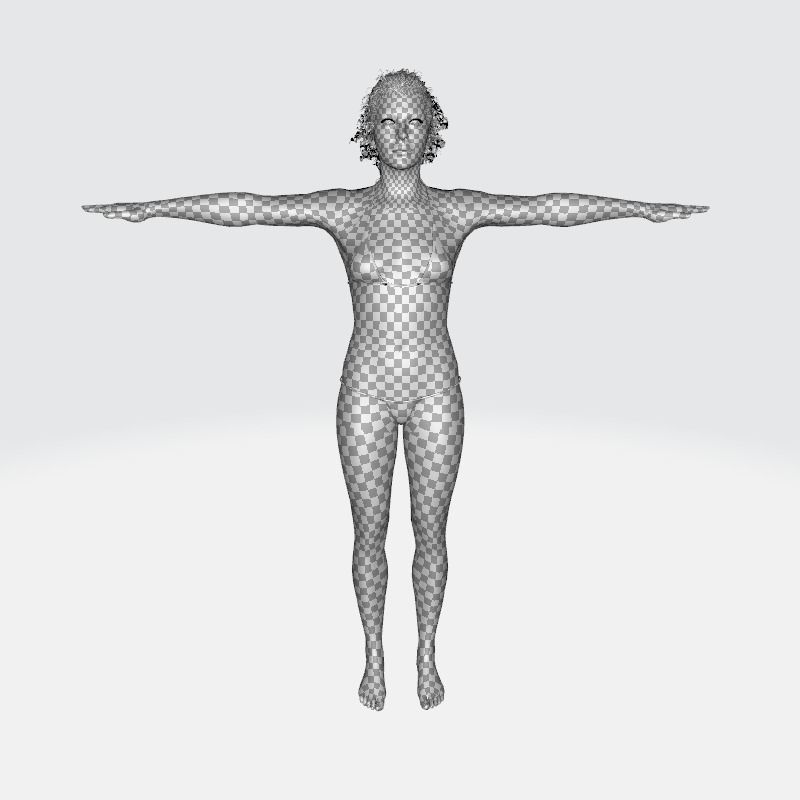 Jacqueline - Realistic Woman Scanned Female Clean Low-poly 3D model_23
