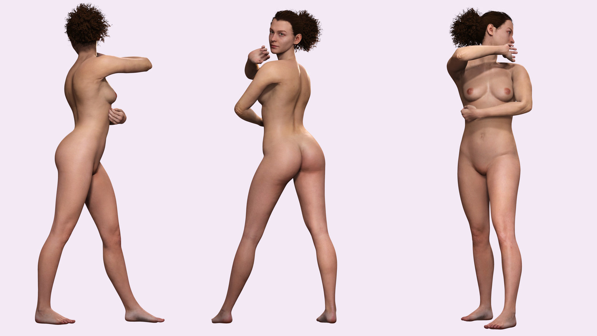 Jacqueline - Realistic Woman Scanned Female Clean Low-poly 3D model_3