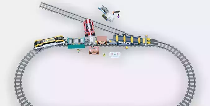 LEGO City Freight trains 3D model LEGO City Freight trains 3D model