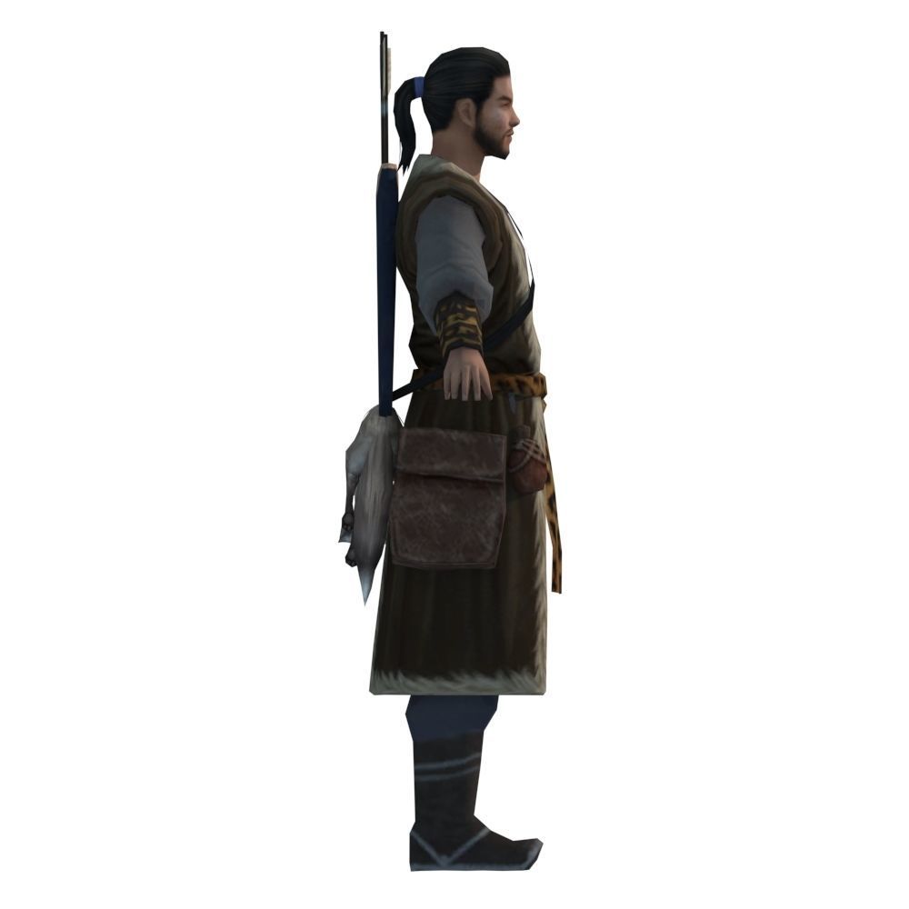 Archer hunter Low-poly 3D model_2