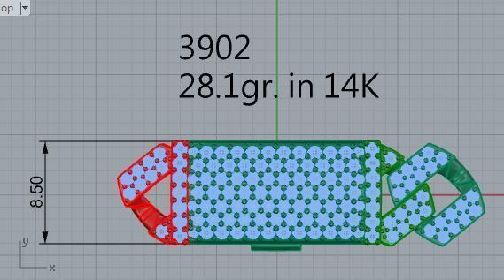 Cumin Chain Pave Bracelet 3902 3D print model_4