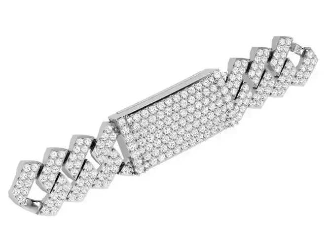 Cumin Chain Pave Bracelet 3902