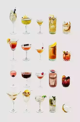 Cocktail bundle  3D Model Collection