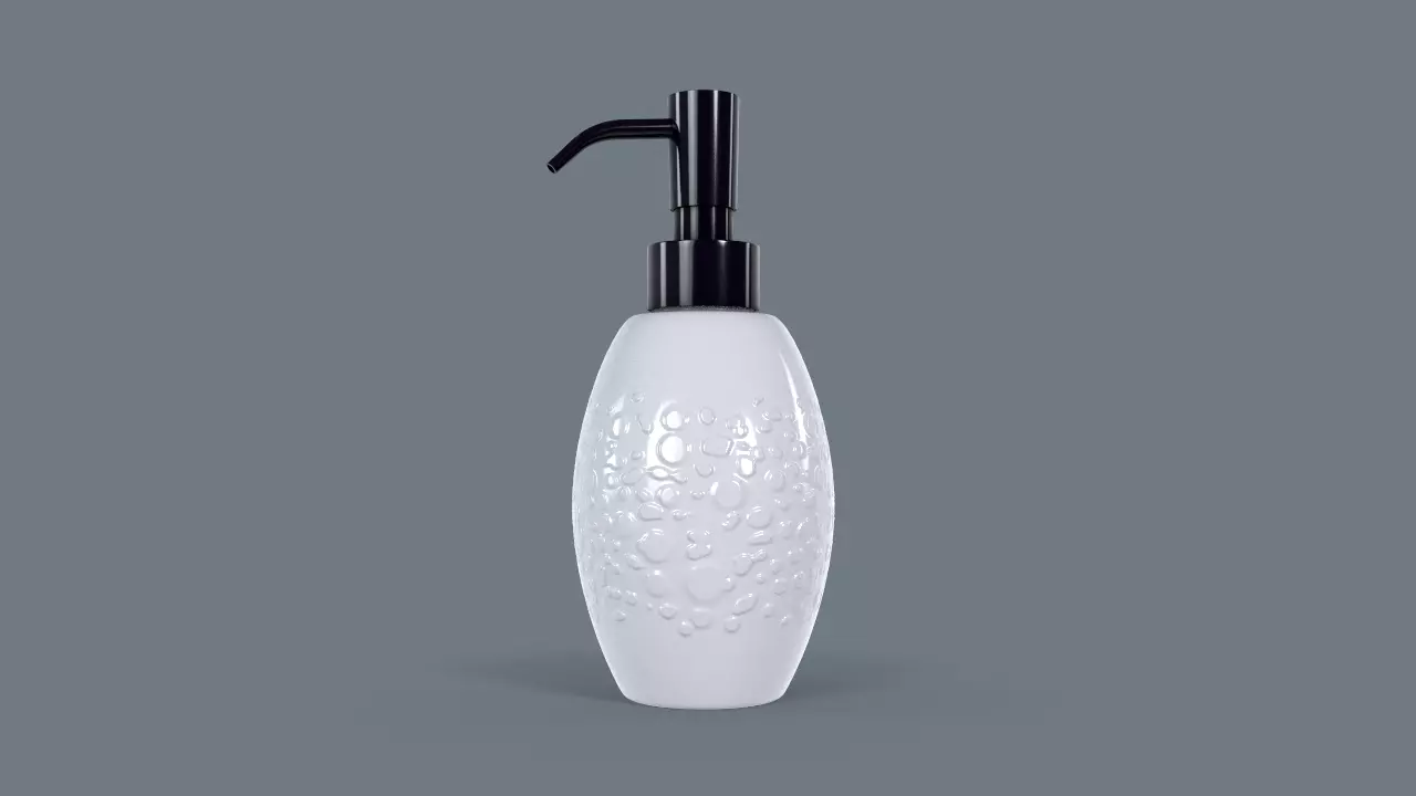 Ceremic Soap Dispenser Low-poly 3D model_0
