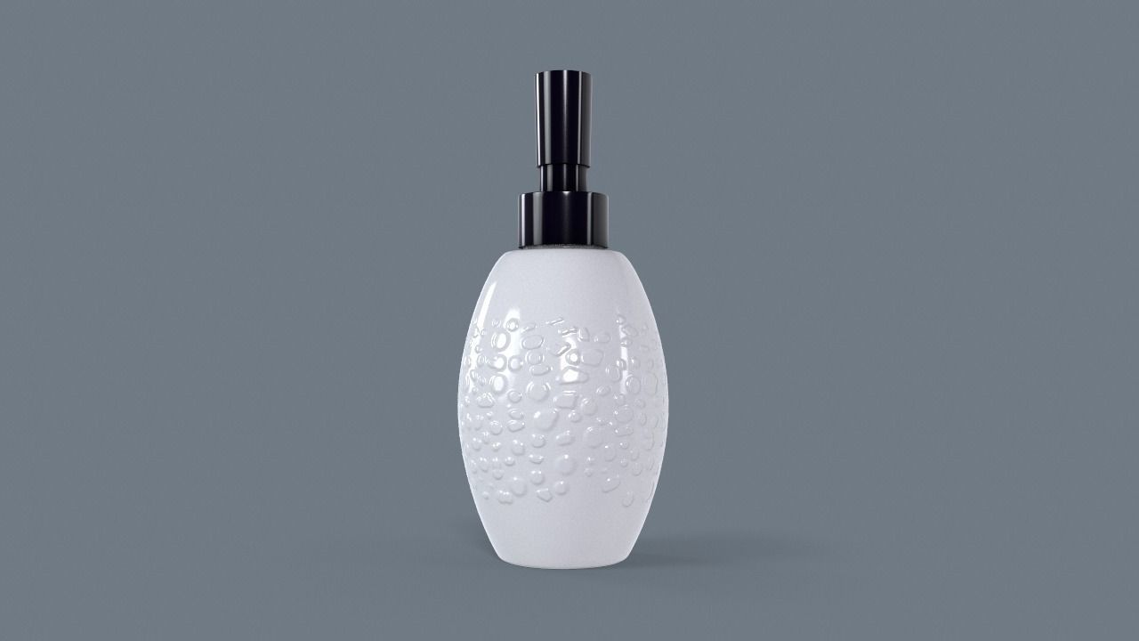 Ceremic Soap Dispenser Low-poly 3D model_1
