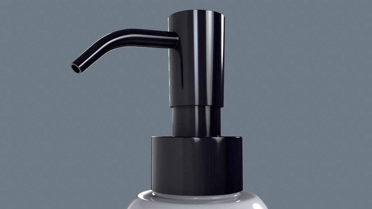 Ceremic Soap Dispenser Low-poly 3D model_6