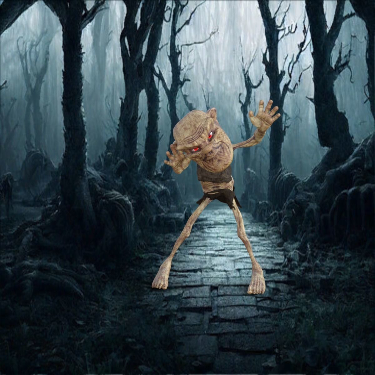 Scary Zombie  Rigged 3D model_13