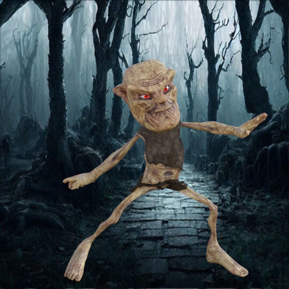 Scary Zombie  Rigged 3D model_23