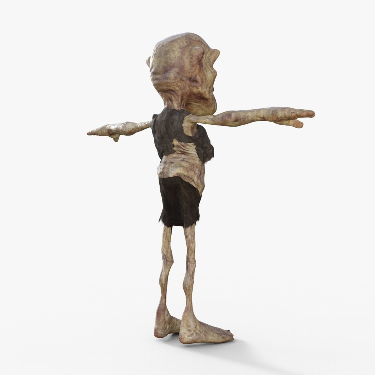 Scary Zombie  Rigged 3D model_5