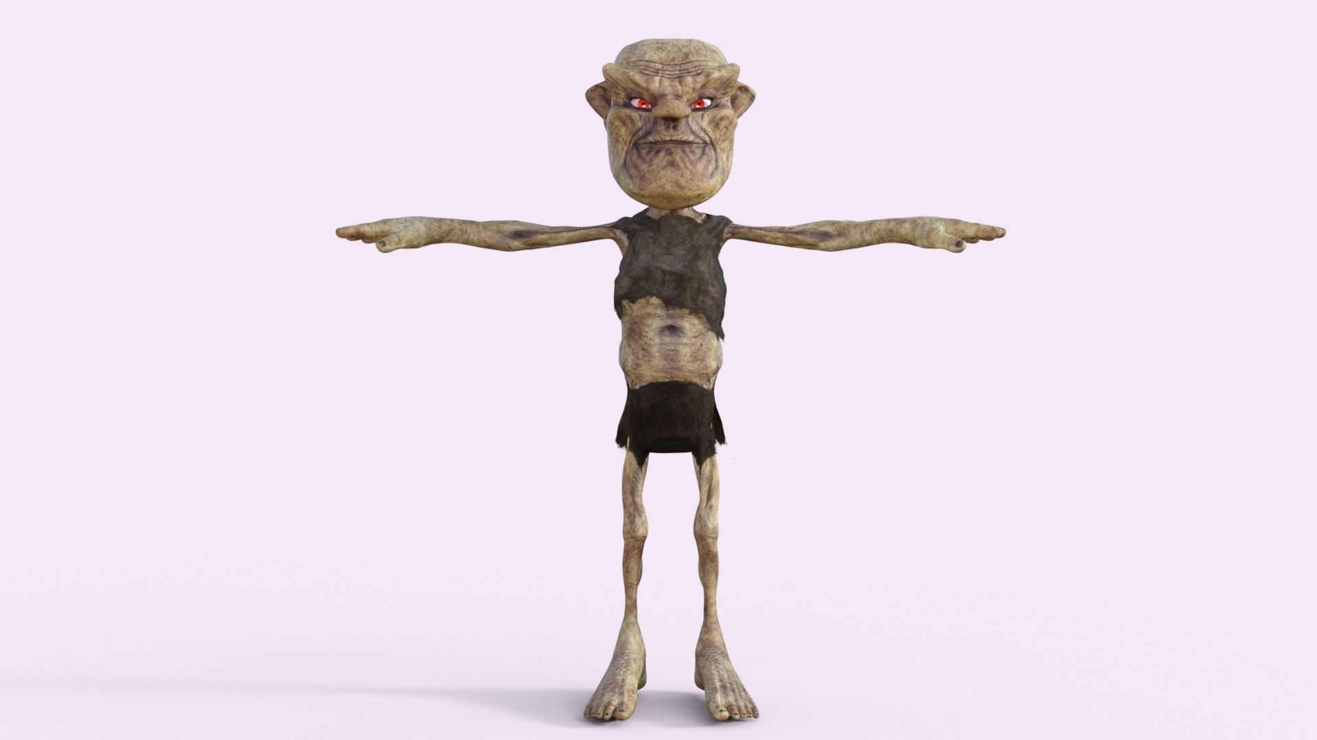 Scary Zombie  Rigged 3D model_34