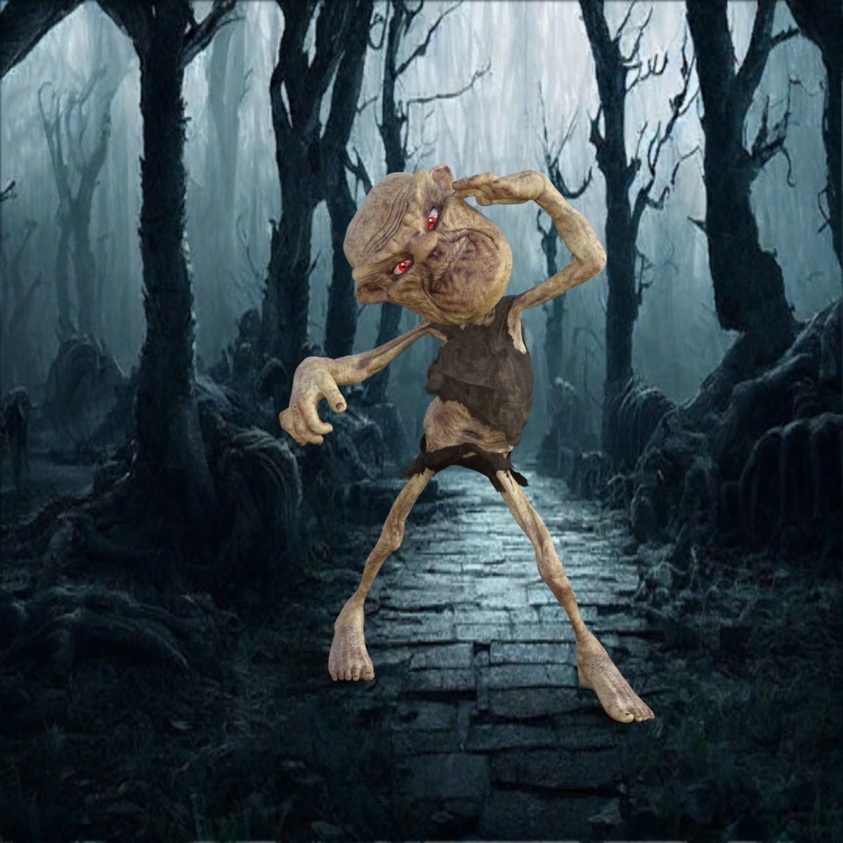 Scary Zombie  Rigged 3D model_19